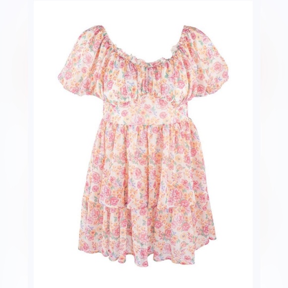 Simply Southern | Pink Floral Mini Dress | Size L - Picture 2 of 2